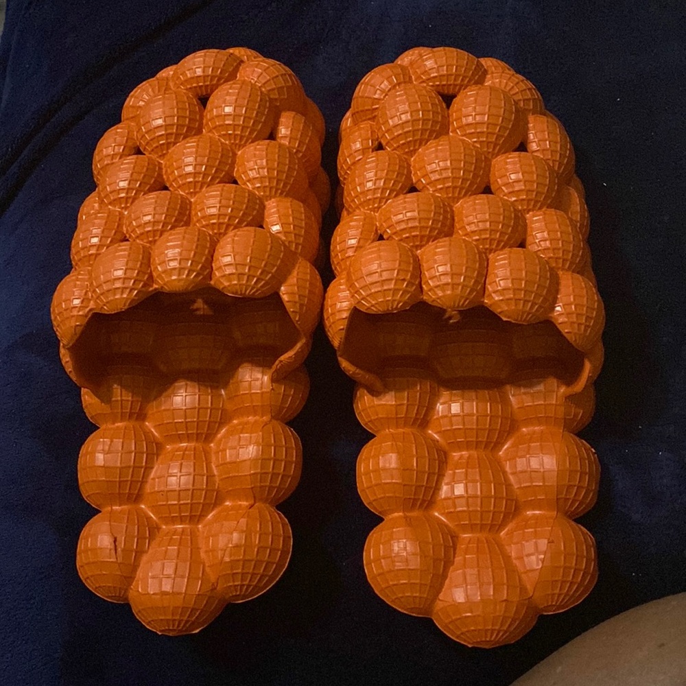 Orange Bubble slippers